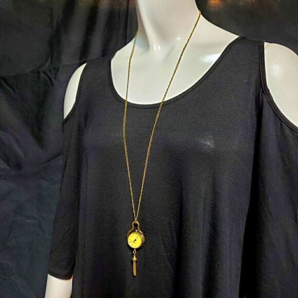Quartz Steampunk Tassel Watch Necklace - Picture 1 of 6